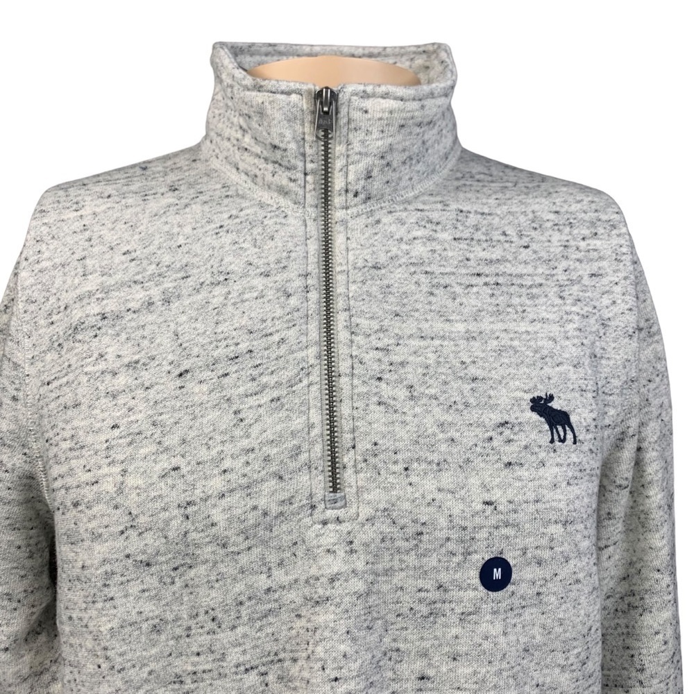 NWT Abercrombie & Fitch Medium 1/4 Zip Soft Fleece Pullover - Picture 5 of 9